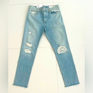 RAG & BONE JEANS HIGH-RISE STRAIGHT-LEG